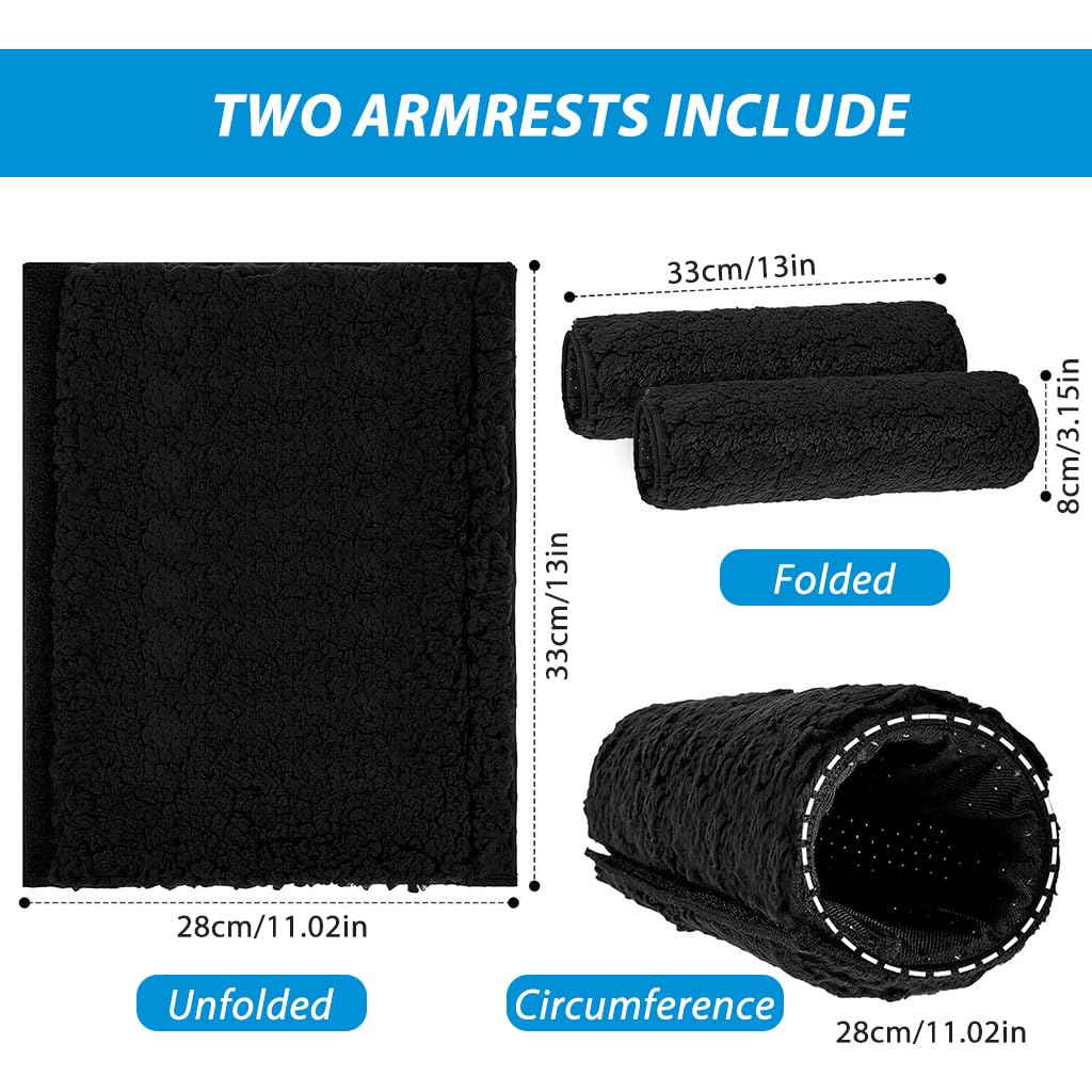 HANNEA 2Pcs Chair Armrest Pads Soft Arm Rest Chair Armrest Cover Padding Universal Comfort Support Cushion Accessories for Office Chair, Wheelchair, Toilet Handle