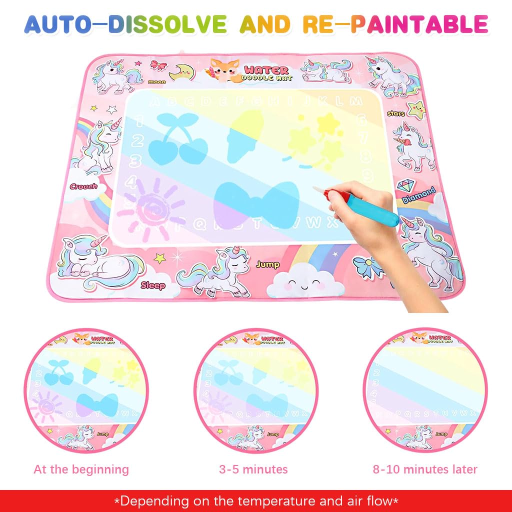 PATPAT Water Doodle Mat 100*80cm Kids Water Painting Doodle Drawing Mat Writing Mess