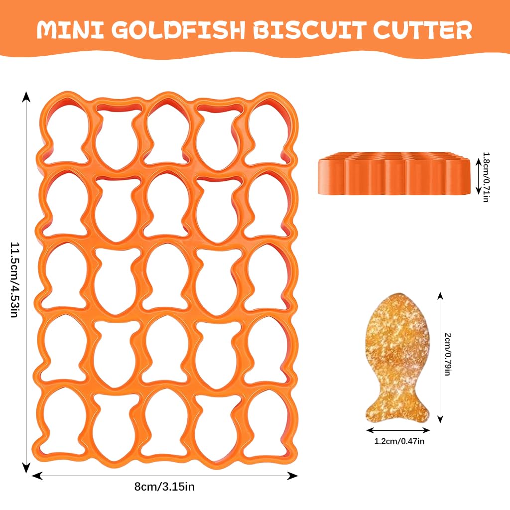 HASTHIP Fish Biscuit Cutter Mold Cookie Cutter 25 Cavities Creative Fish Shaped Biscuit Molds Kitchen Cookie Cutter Biscuits Cutter Mold