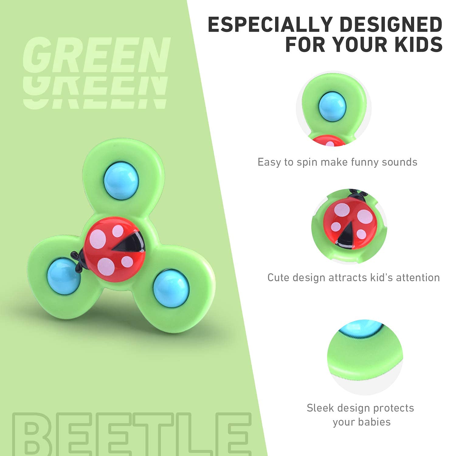 PATPAT Baby Toys ,3Pcs Bath Insect Toys for Kids 1 2 Year Old, Suction Cup Toy, Sensory Toy Learning Toy Birthday Gifts for Girls Boys