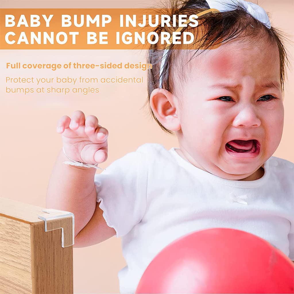 SNOWIE SOFT 10pcs Safety Table Corner Protector-PVC Self-Adhensive Round Edge Table Corner Guard for Table, Furniture,Sharp Edges Baby Anti-Collision Corner Guard Proofing Corner Guards