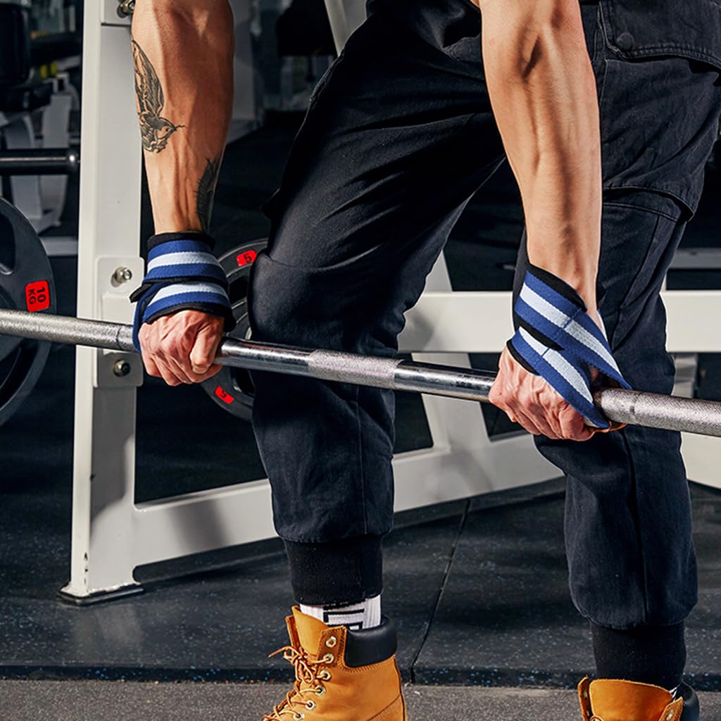 Optifit Weight Lifting Straps Wrist Supporter for Gym, Strength Training for Men & Women, Bar Straps for Deadlifting, Anti-Slip Figure 8 Lifting Straps, Strength Training Under 200kg (1 Pair)