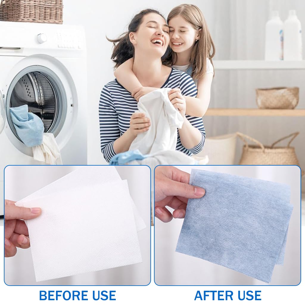 HASTHIP 100pcs Laundry Detergent Sheets, Eco Friendly Laundry Soap Sheets, Eco Friendly Laundry Detergent Strips Ultra-Concentrated Travel Detergent Sheets