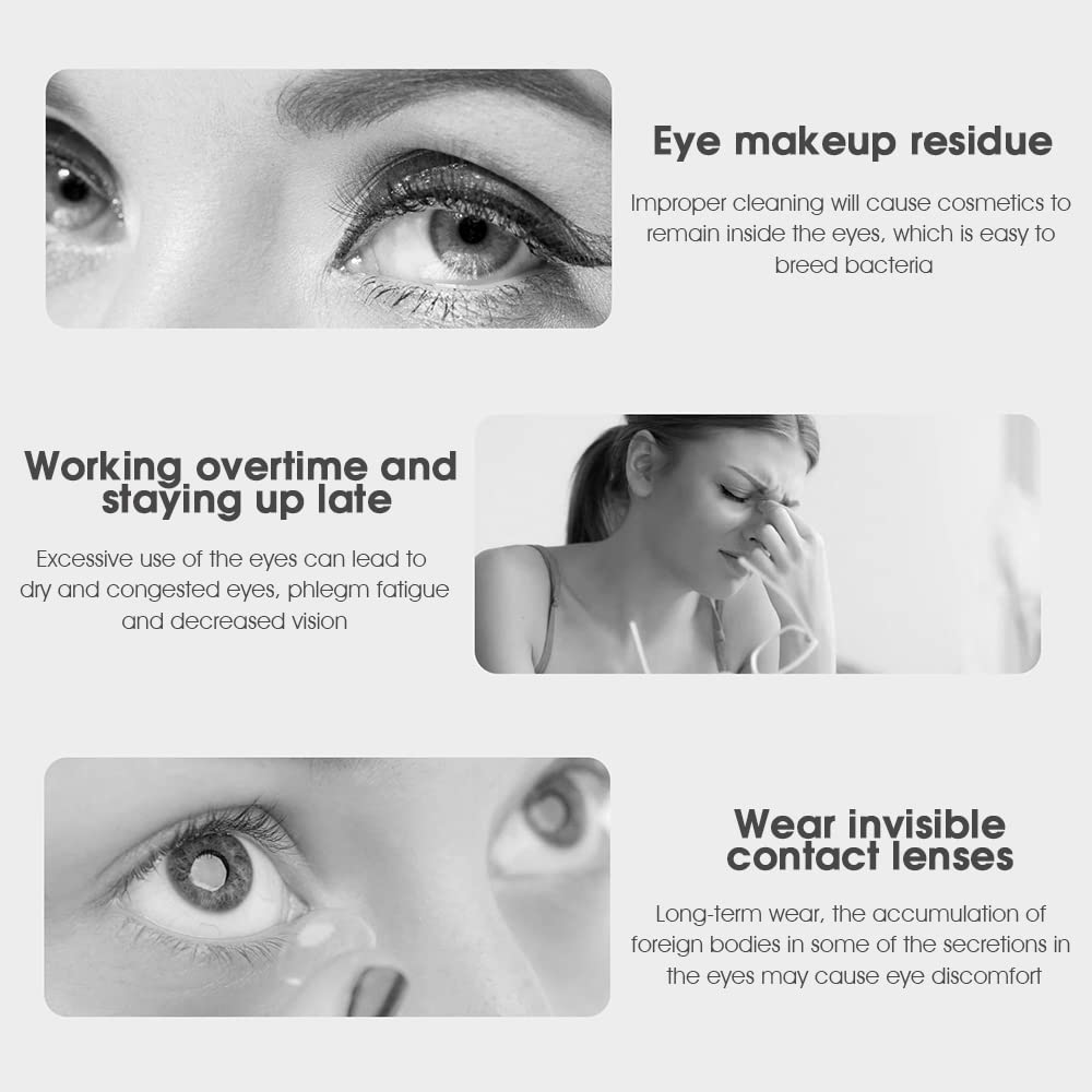 HANNEA Eye Wash Cup Silicone Eye Cleaning Cup Efficient Eye Rinse Travel Eye Cleansing Cup with Manual air Pressure