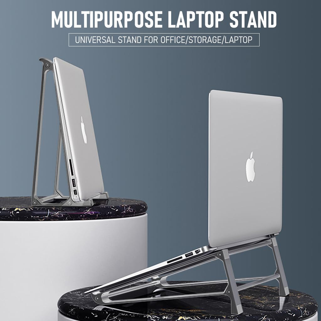 Verilux Aluminium Laptop Stand Laptop Vertical MacBook Stand Holder Laptop Organizer Anti-Slip Laptop Stand Laptop Riser for 13-17.4 inch MacBook Lenovo