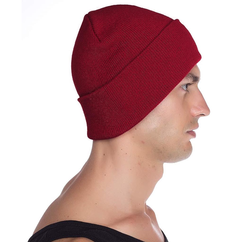 PALAY Winter Warm Beanie Hat Unisex Winter Hat Fashion Print Knitted Hat Caps Stretchy Knitted Hat for Men and Women, Winter Gift Christmas Gift, Black