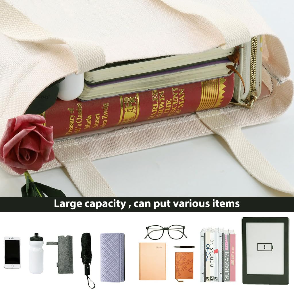 PALAY Taylor Tote Bag with Zipper Inner Pocket Singer Album Inspired Fans Gifts Music Lovers Reusable Canvas Bags