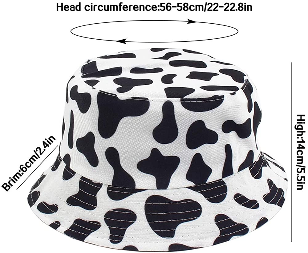 PALAY Women Bucket Hat for Girls Kids Cotton Printed Reversible Foldable Bucket Fisherman Beach Summer Sun Hat For Teenagers Caps