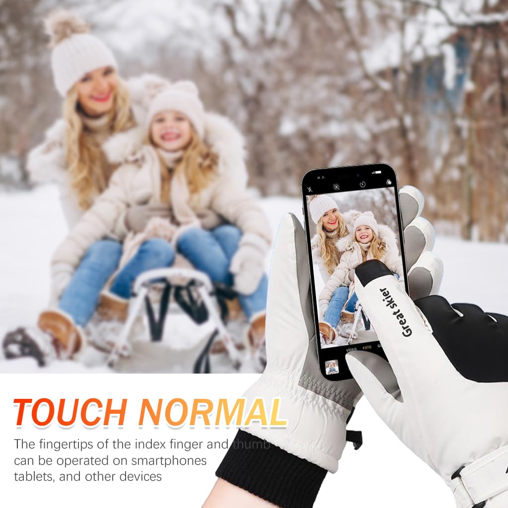 GUSTAVE Winter Gloves for Men Fleece Lining Riding Gloves for Women Men Winter Hand Gloves Windproof Gloves with Touch Screen Finger Fashion Outdoor Gloves for Winter for Riding, Hiking, Ski