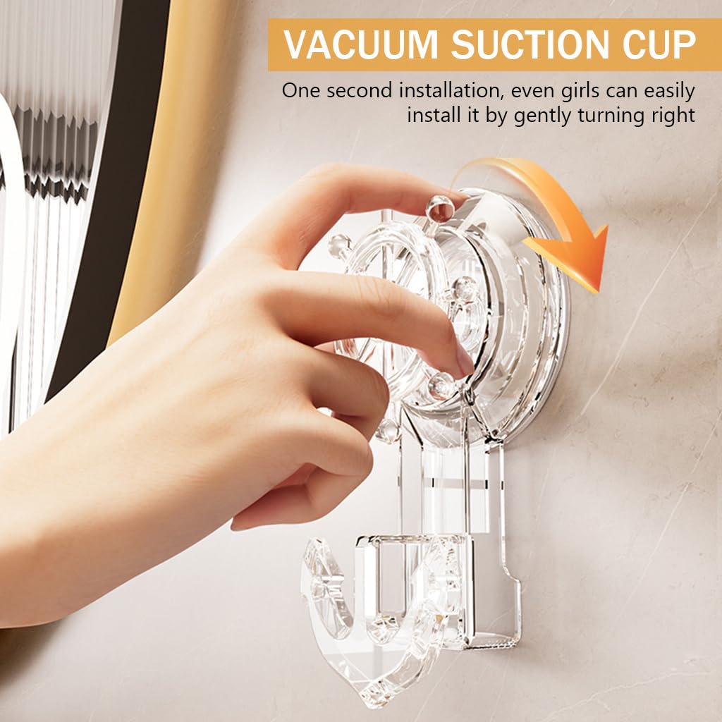 HASTHIP 2pcs Plastic Suction Cup Hooks, Sailing Sucker Hooks Rotatable Hat Coat Holder Towel Hanger Wreath Hangers for Shower Door Kitchen Bathroom Hanger Hooks
