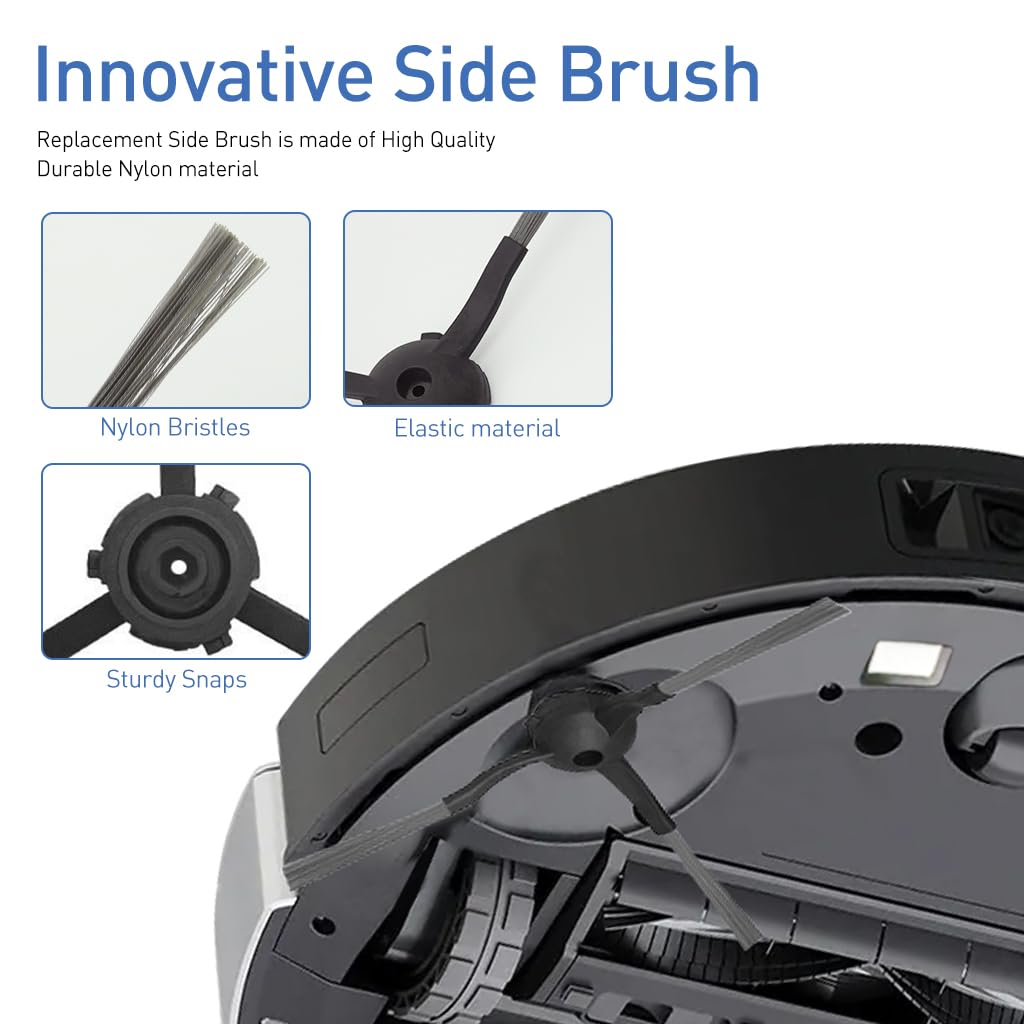Verilux Replacement Accessories for Ecovacs Deebot Y1/Y1 Pro/Y1plus Robot Vacuum Deebot Y1/Y1 Pro/Y1plus Replacement Filtration Nets Sweeping Brushes for Deebot Y1/Y1 Pro/Y1plus