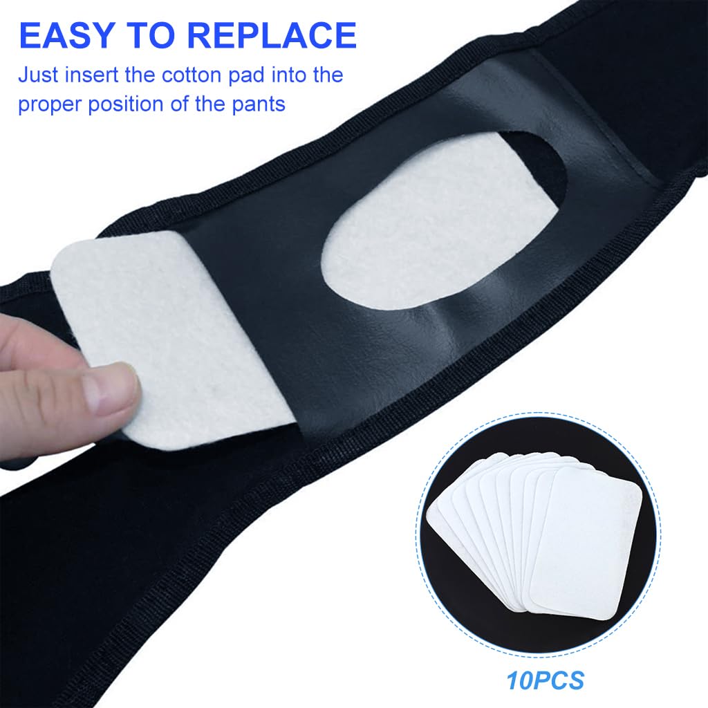 Qpets 10pcs Replacement Absorption Cotton Pads for Female Dog Diaper Breathable Comfort Cotton Pad for Beagle, Dachshund, Sheitie, Size M, 11 * 11 * 2cm