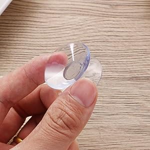 ZIBUYU® Suction Cups for Glass Double Sided PVC Plastic Sucker Pads 30mm White 20 Pieces 60PCS
