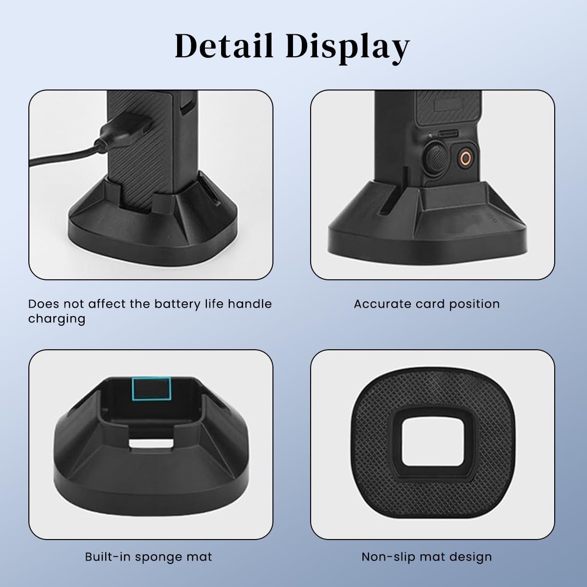 ZORBES Stand Base for DJI OSMO Pocket 3 Anti-Slip Bottom Stand Base for DJI OSMO Pocket 3 Accessory Mount Desk Holder for DJI OSMO Pocket 3