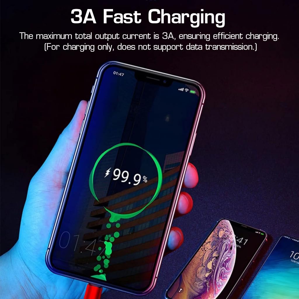 Verilux USB C Cable, 5 in 1 USB C Charging Cable Universal USB C USB Charging Cable with Fast Charging Multi Port USB C Charging Cable for Phone, Laptop, Game Console, Tablet