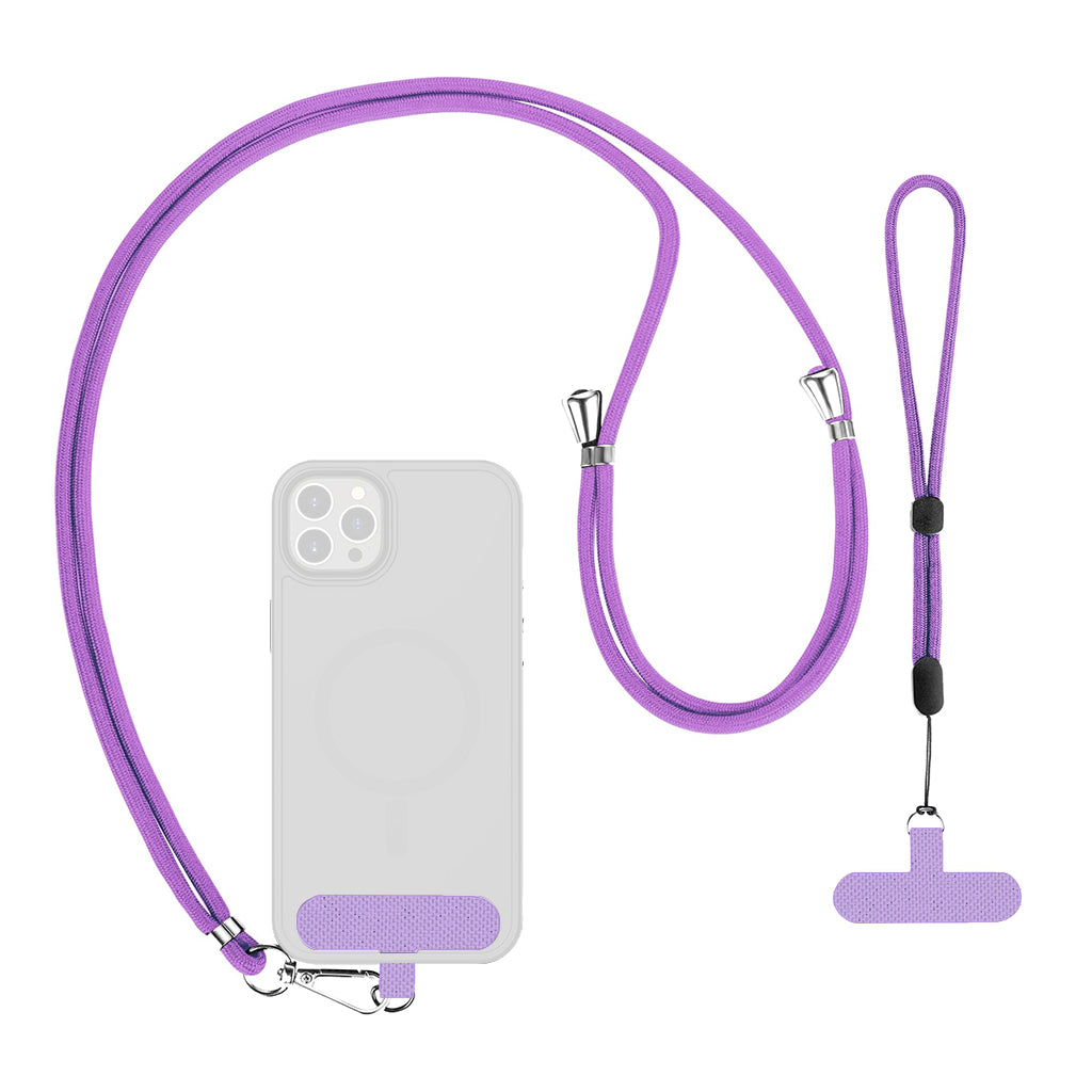 ZORBES Phone Neck Strap and Wrist Strap Adjustable Nylon Phone Sling Strap with Attachment Insert Quick Release Phone Strap Phone Shoulder Strap Universal Phone Strap Lanyard, Purple