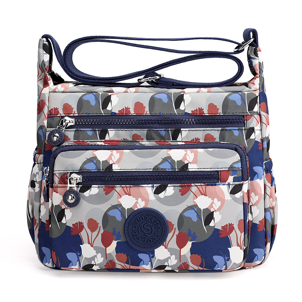 PALAY Women Crossbody Bag Waterproof Nylon Multi-Layer Crossbody Bag Casual Satchel Bag Shoulder Bag Messenger Bag Travel Crossbody Bag