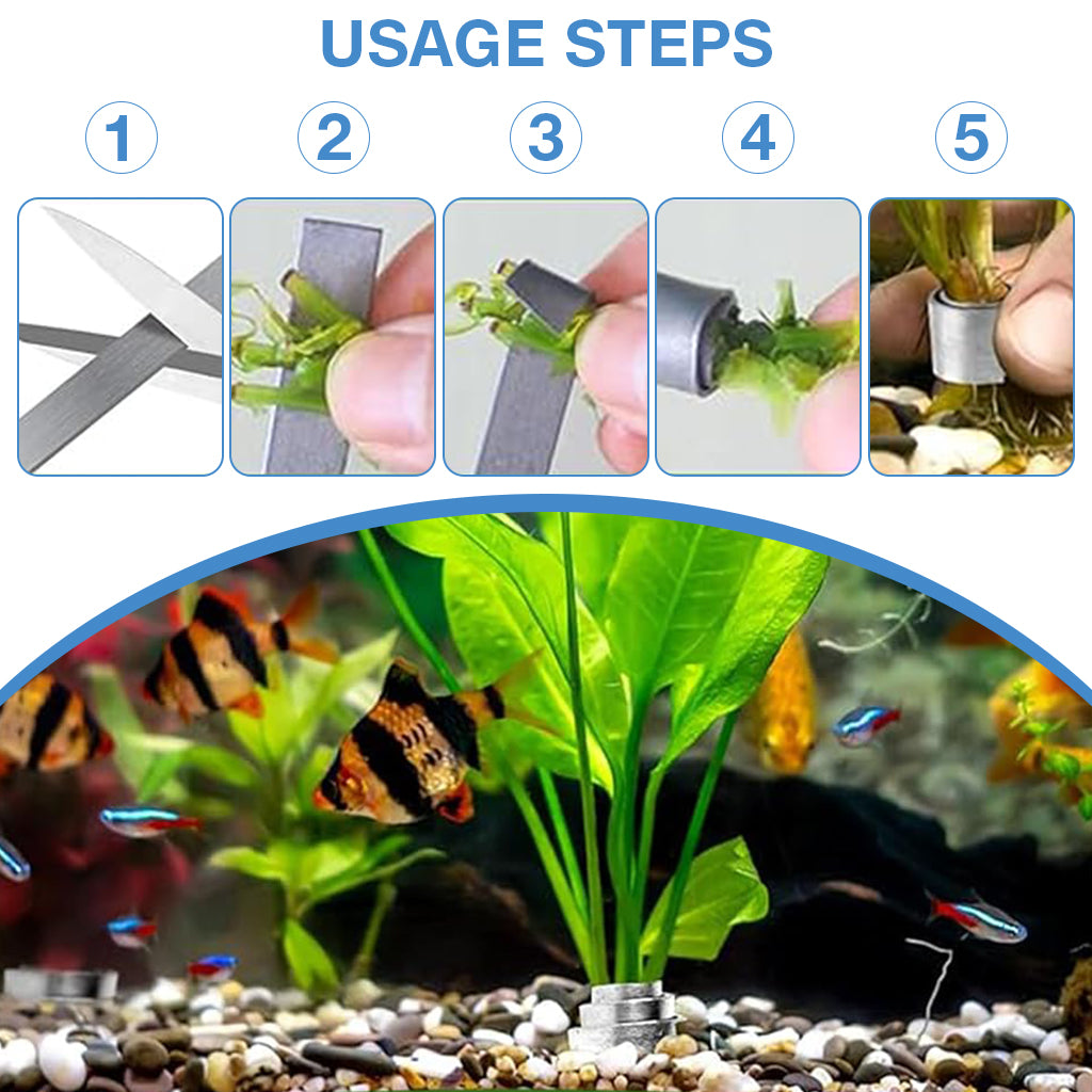 Qpets 16Pcs Lead Weights for Fish Tank 110mmx10mm Densed Lead Strip Weight Flexible Bendable Lead weight for Anchoring Aquariums Plants or Decroation