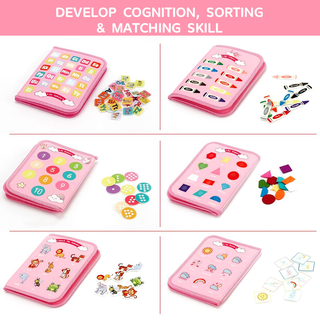 PATPAT Busy Board for Toddlers 1 2 3 4 Years Old, Busy Book for Comprehensive Preschool Educational Playing