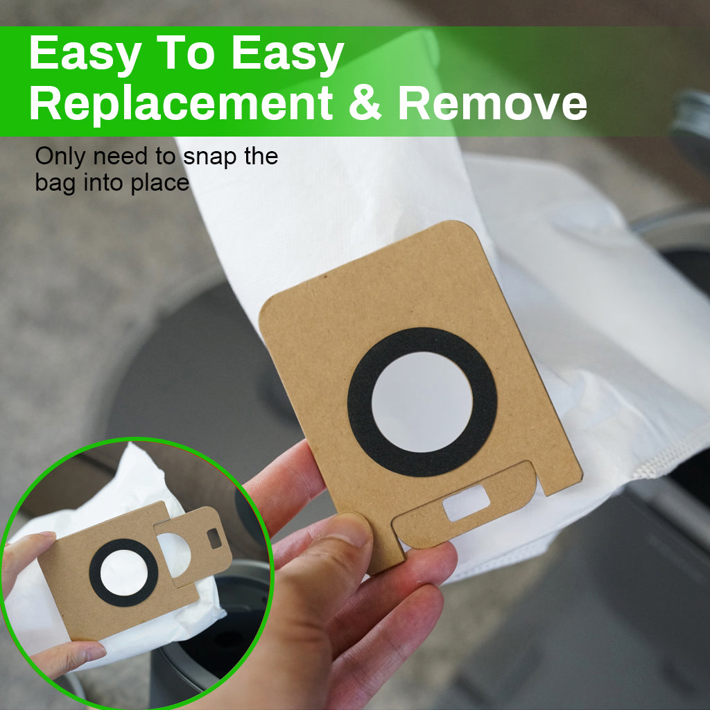 Verilux 4Pcs Dustbins Replacement for Dreame D10s Plus Vacuum Cleaner Dust Bags Vacuuming Reuseable Dust Collection Bags for Hair, Dirt, and Debris