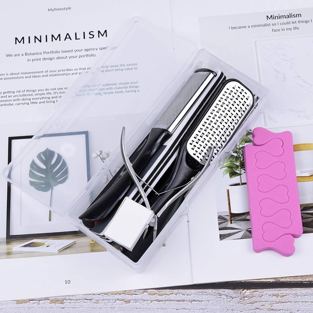 HASTHIP 20 in 1 Pedicure Tool Set, Portable Manicure Machine, Foot Care Foot File, Callus Removal Nail File, Stainless Steel Foot File (For Men And Women), Father's Day Gift