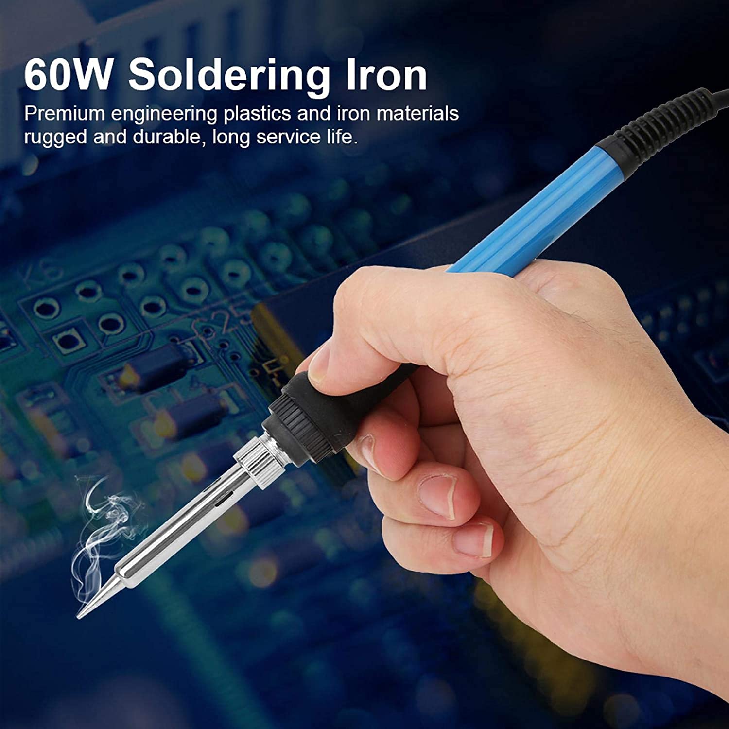 ZIBUYU Soldering Iron Kit 60W Temperature Adjustable Electric Welding Iron Soldering Kit Welding Iron