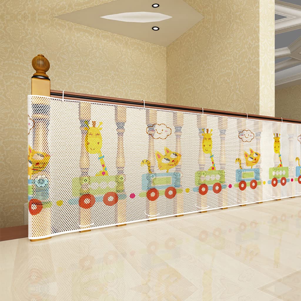 SNOWIE SOFT Baby Safety Net for Balcony Baby Protection Stairway Safety Net Protector with 25 Nylon Ropes and 15 Plastic Buckle Safety Banister Stair Mesh for Baby Toddler Decent Mesh Fabric, 3*0.79M