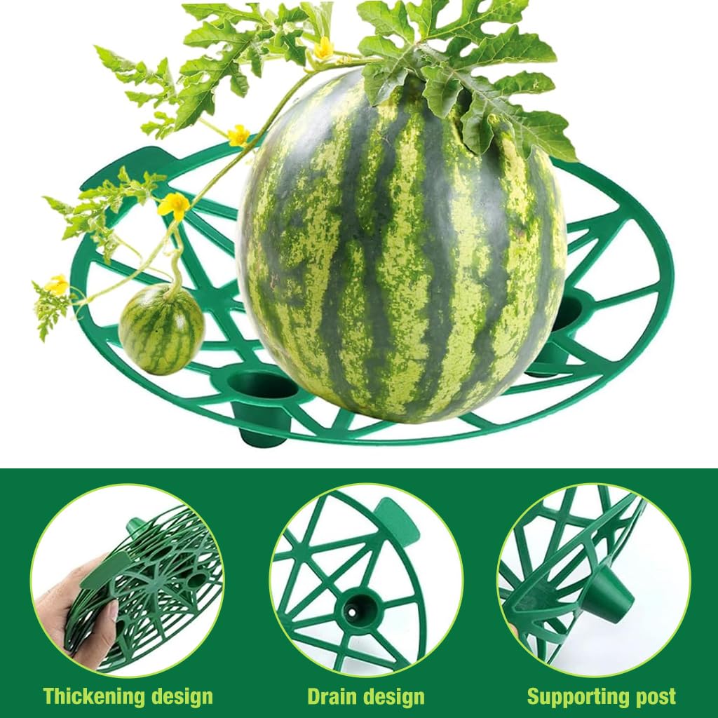 HASTHIP Melon Cradle Squash Cradle 7.6 Inches Round Plastic Melon Cradle Melon Fruit Holder Plant Support Cradle for Melons, Squash