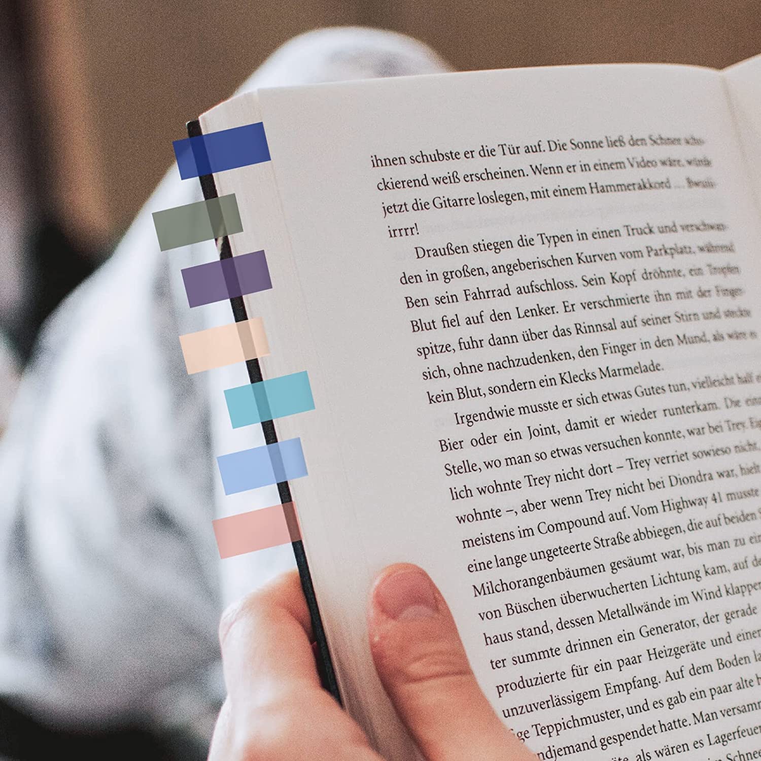 HASTHIP Sticky Tabs 60 Colors Morandi Color Sticky 1200pcs Index Tabs Sticky Notes for Notebook, Books, PET Material Page Tabs Sticky Flags File Index Tabs Office Stationery
