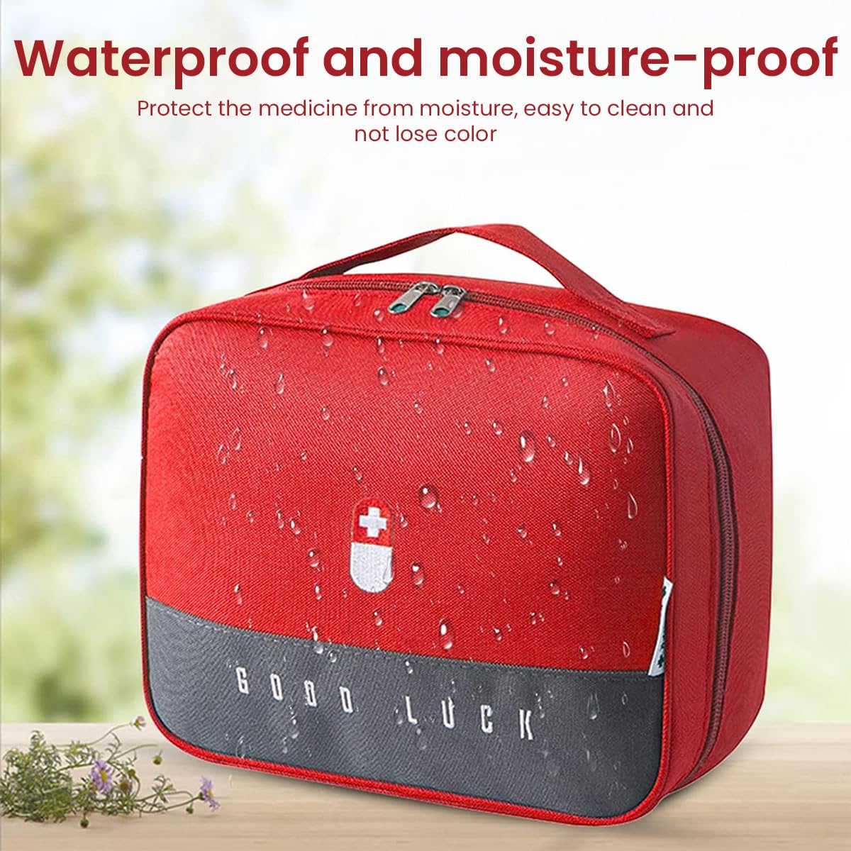 PALAY 2pcs First Aid Bag Medicine Bag, Empty Travel Organizer First Aid Bag Home Emergency Medicine Pouch Portable Travel Pharmacy Bag Organizer Bag for Storing First Aid Kit Items & Medicine