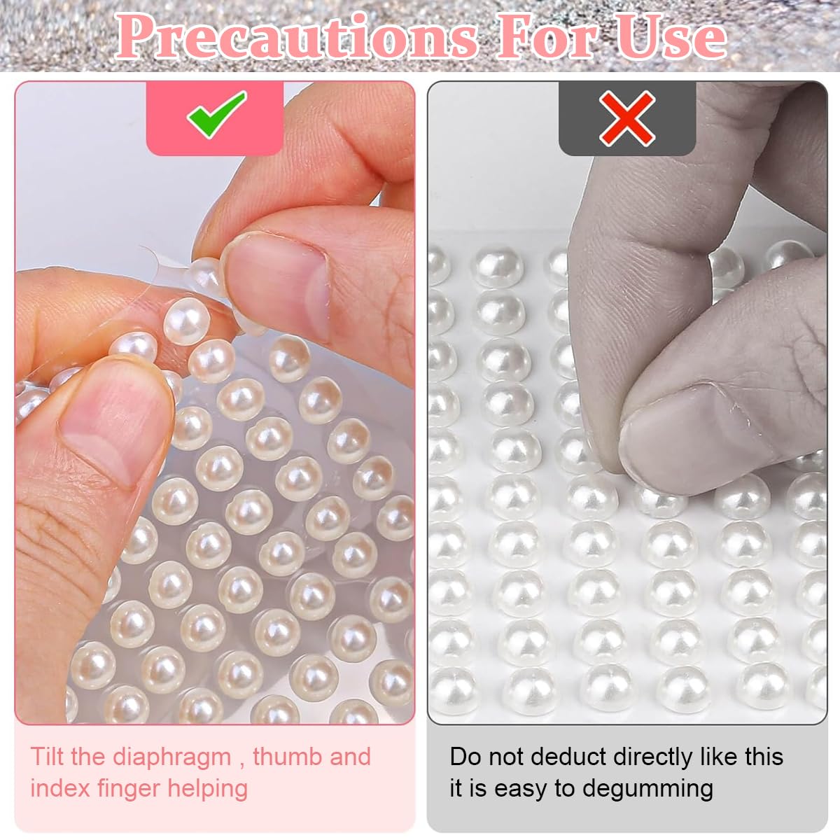 MAYCREATE 1980pcs Pearl Stickers for Art and Craft Self-Adhesive Faux Pearls Sticker Gems for Hair, Face, Eye, Nail, Makeup, DIY Crafts - Assorted Sizes