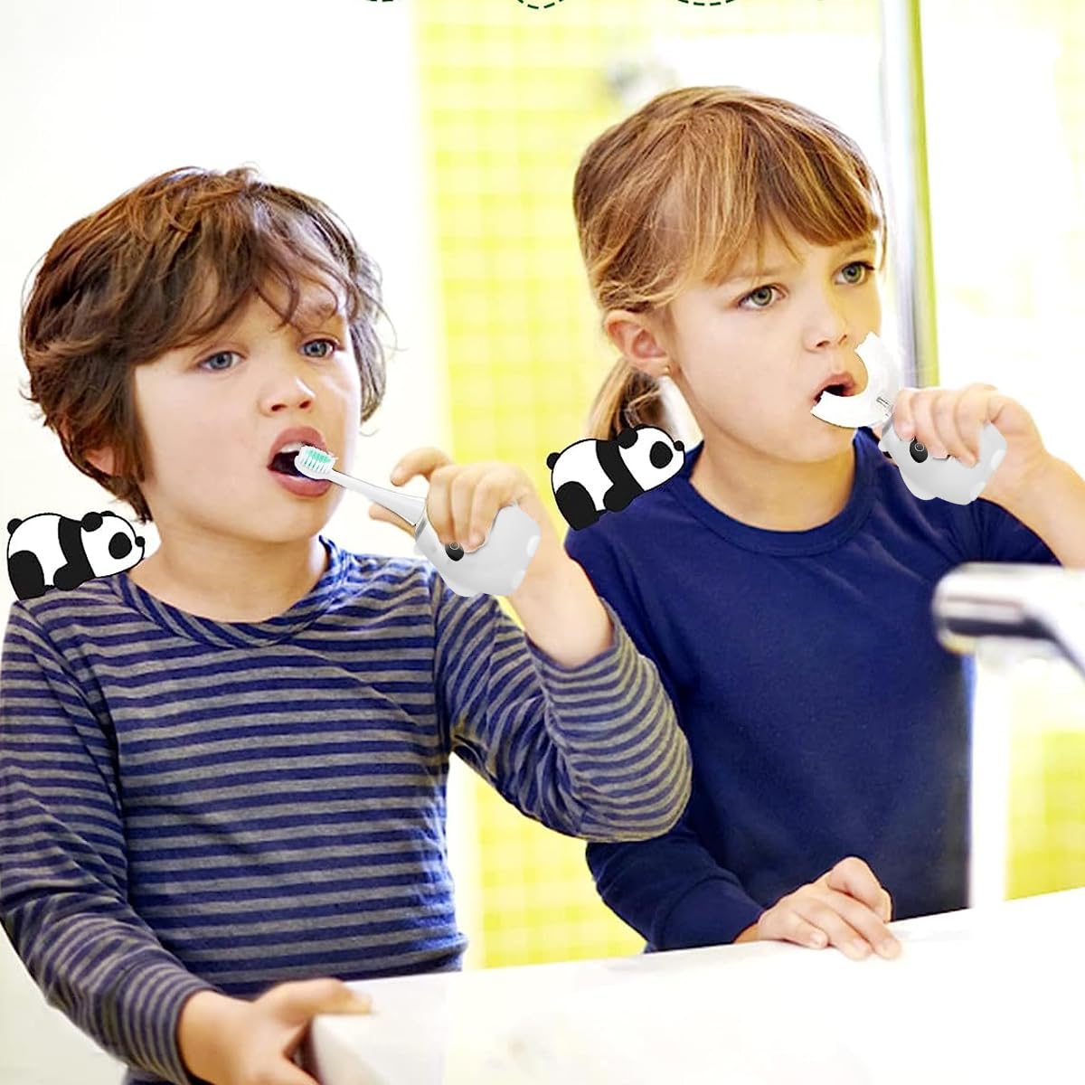 HANNEA Toothbrush For Kids, Electric U Shaped Ultrasonic Brush Tooth, Chargeable automatic Tooth Brush IPX7 Waterproof USB Rechargeable Toothbrush With 3 Cleaning Modes (Age 3+)