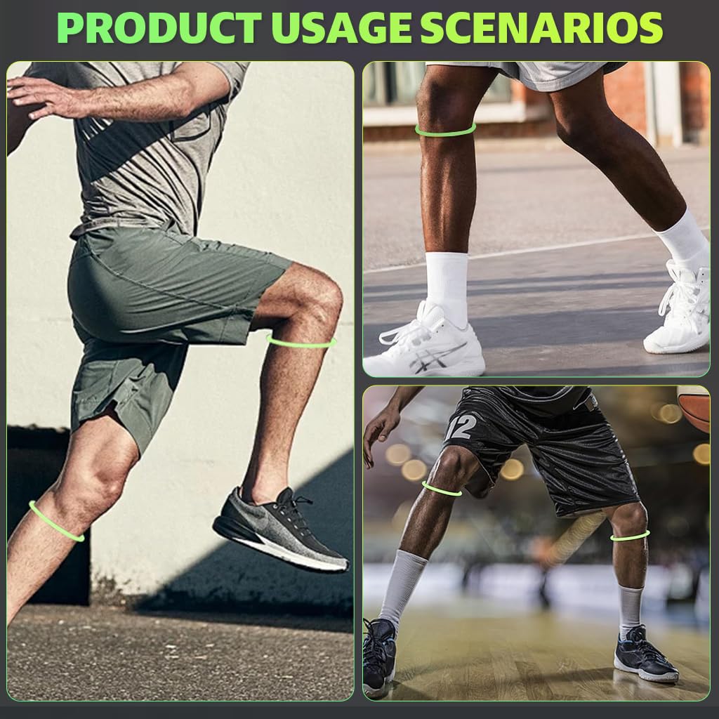 Proberos Patella Support Ring Anti-Slip Silicone Patellar Ring Knee Band, Knee Support Bandage, Knee Fashion Glow in The Dark Silicone Patellar Ring for Sports, Running, Basketball