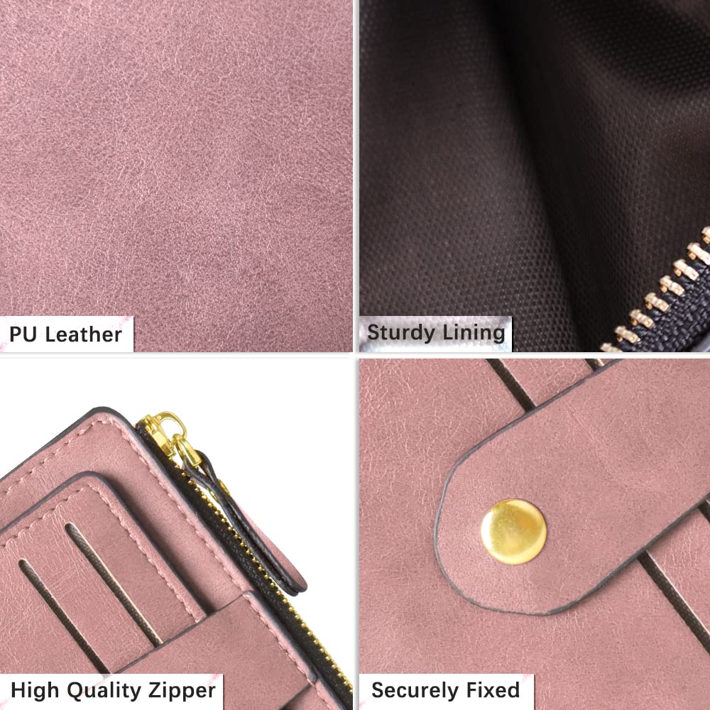 PALAY Leather Credit Card Holder Wallet for Men Slim Pocket Thin Wallet Zipper Purse for Men & Women Slim Minimalist Front Pocket Card Organizer Gift Wallet
