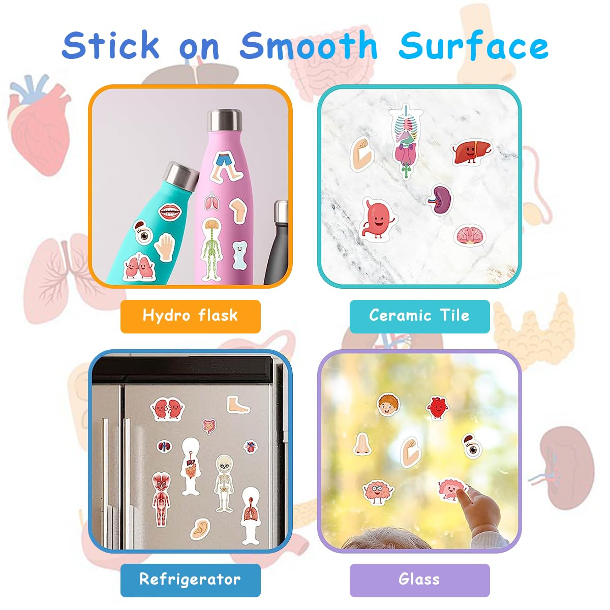 PATPAT Stickers for Kids Montessori Busy Books for Kids, Body Learning Reusable Stickers for Toddlers, Educational Toys Stickers for Kids Sticker Book Learning Toys Birthday Gifts for Kids 3+ Years
