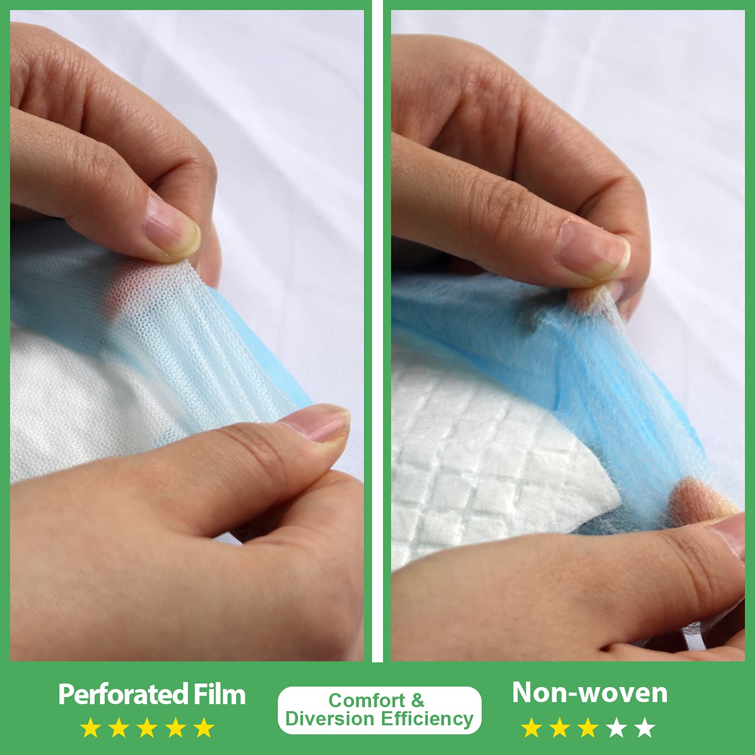Qpets Pack of 50 Pee Pads for Dogs, Bamboo Charcoal Deodorization Training Pads for Dogs, Strong Water Absorption Dog Pee Pads, Soft and Light Puppy Dog Training Pad(45 * 60CM)