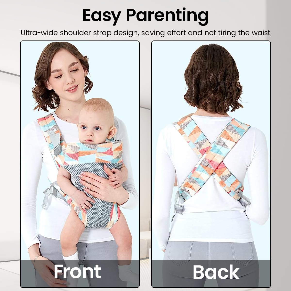 SNOWIE SOFT 4 in 1 Baby Carrier with Blet, Adjustable Baby Carrier Front Baby Carrier Face-in/Out, Baby Wrap Carrier Soft & Breathable Baby Carrier for Newborn to Toddler, 0-36 Months, Under 25KG