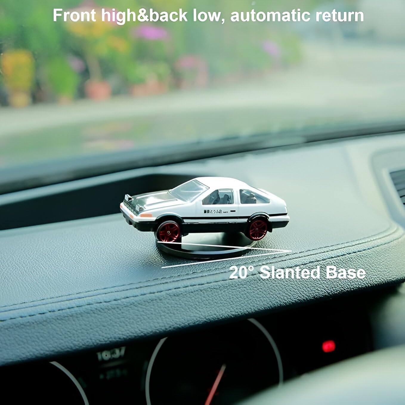 STHIRA® Mini Car Model Drifting AE86 with Self Adhesive Base 2.95inches Alloy Initial D Dashboard Charm Desk Room Ideal Birthday Gift 3PCS