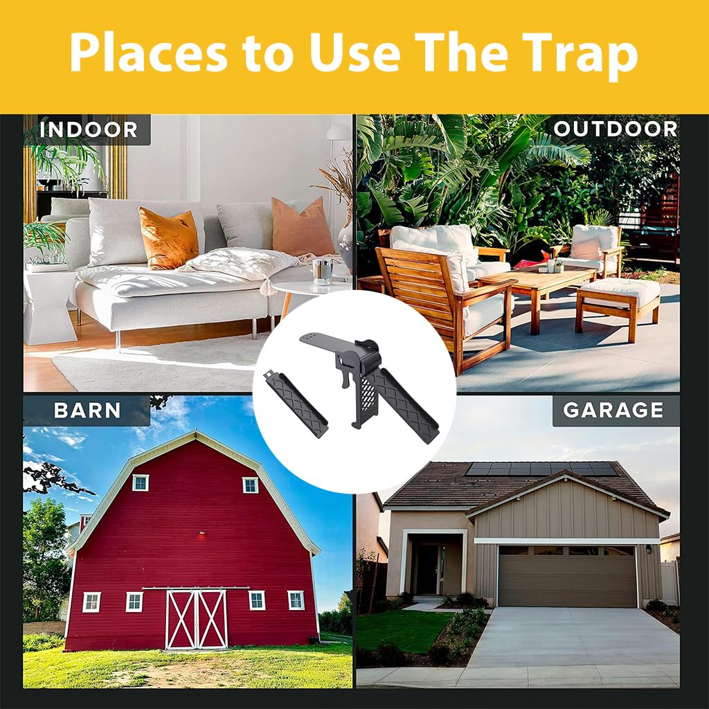 HASTHIP Mouse Trap for Mice, Rats, Chipmunks, Squirrels, Hamsters and Other Rodents, Reusable Trap Bucket Rat Catcher, Trap Door Style, Auto Reset, Humane Not not Fatal(Bucket Not Included)