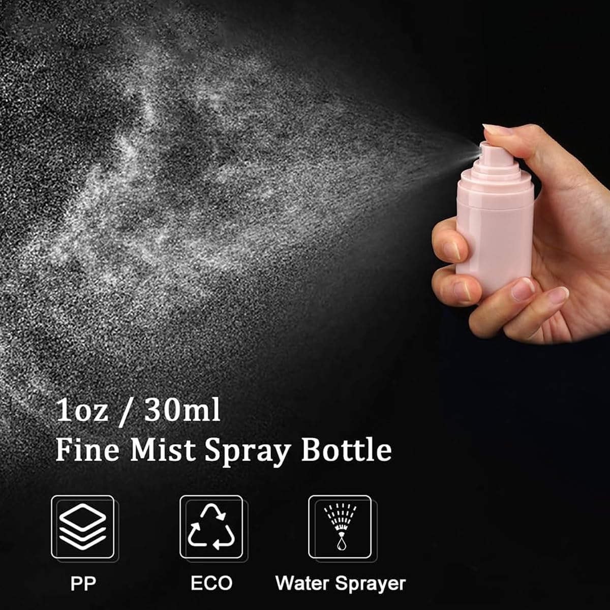 MAYCREATE 3Pcs Travel Spray Bottles 30ml Empty Refillable Spray Bottle with Lid Fashion Macaron Color Travel Spray Bottles for Sanitizers, Skincare Products, Hair Sprays, Perfume