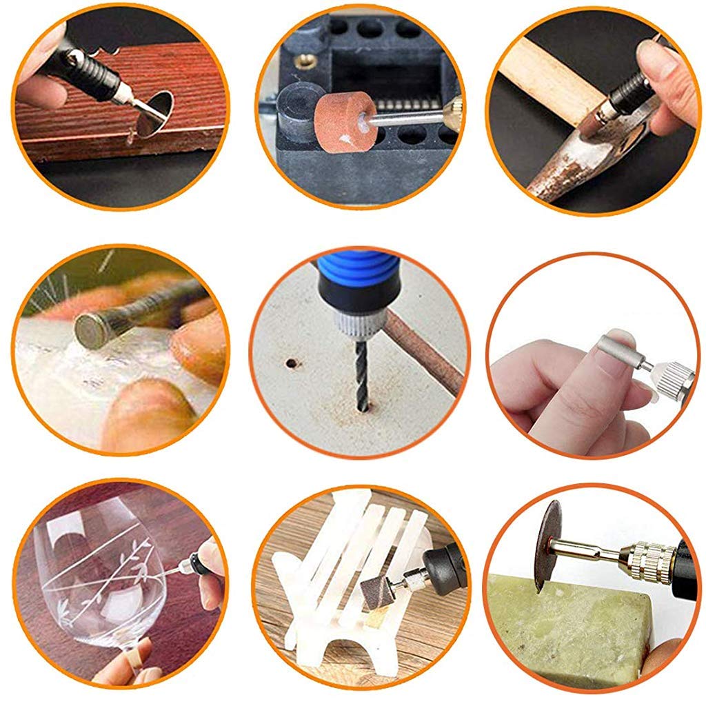HASTHIP 70 Pcs Engraving Tool Kit, Multi-Functional Electric Corded Engraver Pen DIY Rotary Tool for Jewelry Glass Wood Metal Ceramic Plastic with Scriber, 52 Accessories and 16 Stencils