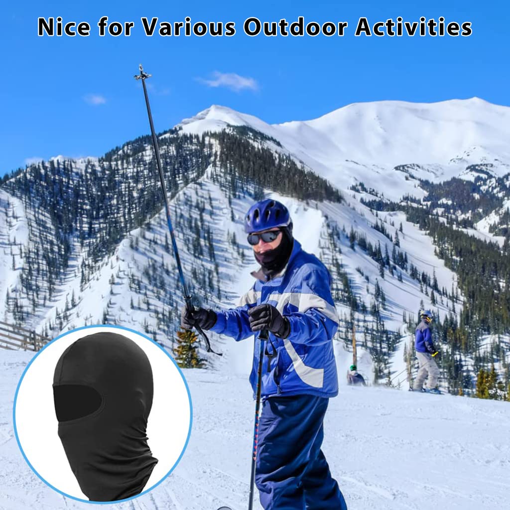Proberos 3Pcs Balaclava for Men Women, Breathable Bandana for Dust Protection & Sun Anti Bacterial Multipurpose Headband for Cycling Skiing Outdoor Activities Black