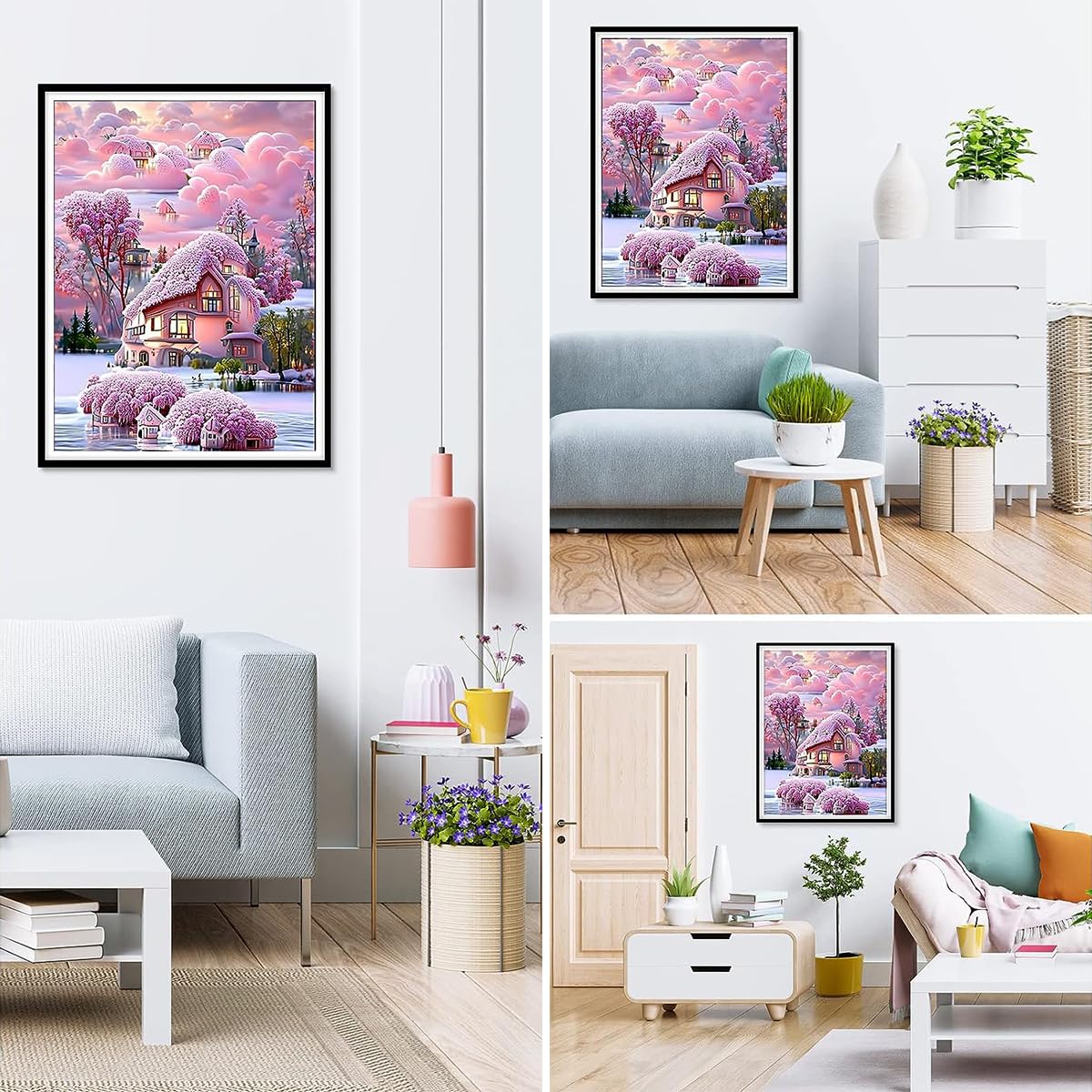 HASTHIP Diamond Painting Kit, 12x16inch Aesthetic Wonderland Diamond Painting, 5D Diamond Painting Kit for Adults & Kids, Very Suitable for Home Leisure and Wall Decoration, Gift for Kids and Adults