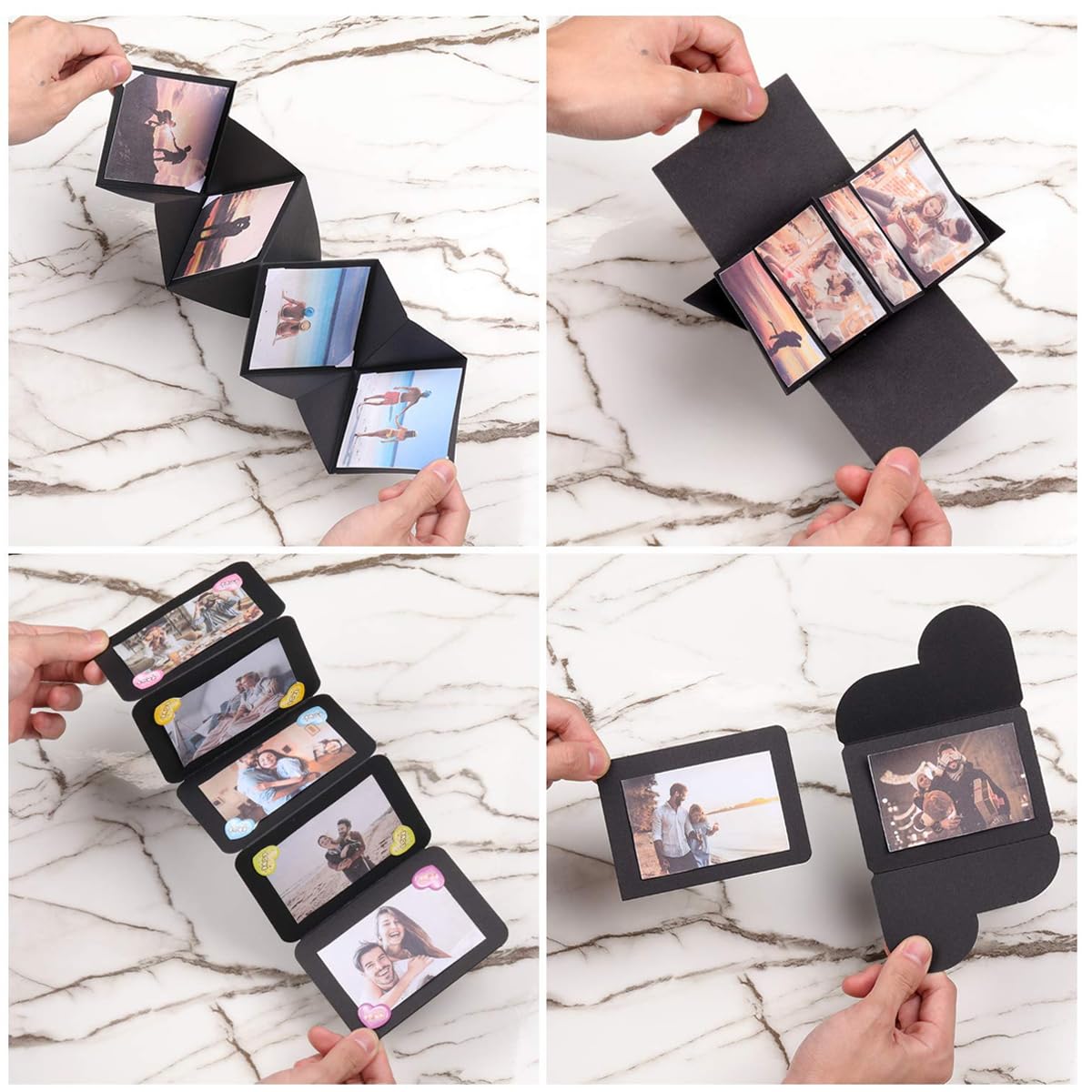 HASTHIP Explosion Box DIY Scrapbooking Set Handmade Photo Album, Hexagon Shape, 6 Sides, Perfect for Birthday, Wedding, Valentine, Christmas Gift for Wife, Husband, Fiance, Boyfriend, Friends, Family