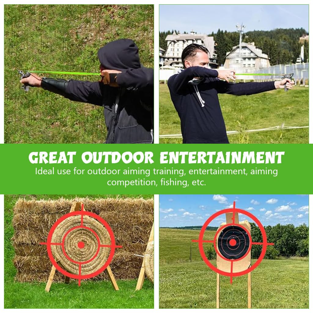 Proberos Metal Slingshot Professional Aluminium Slingshot for Adults Outdoor Anti-shaking Slingshot with 3 Replacement High Elastic Flat Bands