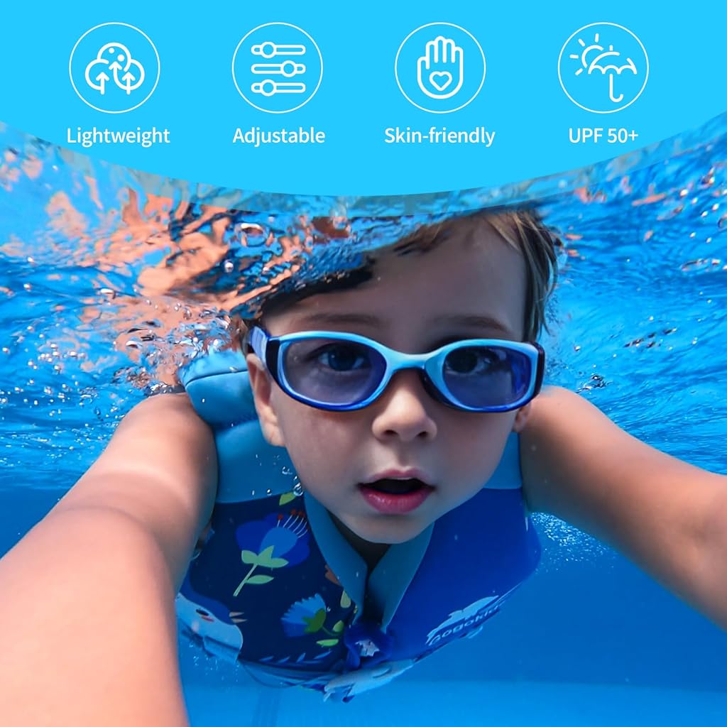Proberos® Kids Life Jacket, for 8-10 Years Old, Swimming Vest Float Jacket Zip-up Training Buoyancy Jacket with Adjustable Thigh Fastening Straps, Pool Swim Beach Swim Life Jacket, L