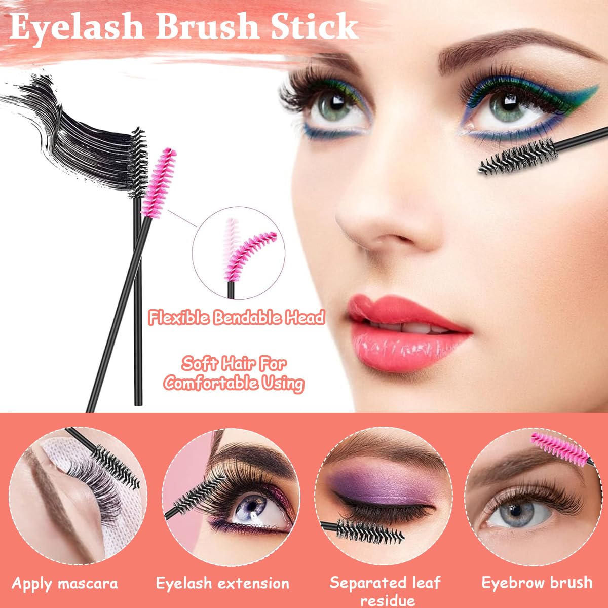 MAYCREATE Makeup Applicators Kit Includes Triangle Powder Puff, Mixing Palette, Foundation Spatula, Mascara Wands, Lip Brush & Hair Clips Makeup Acessories Tools Set