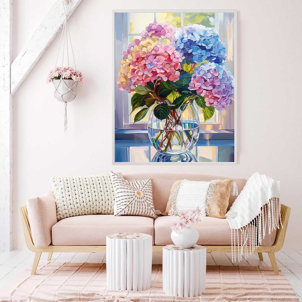 HASTHIP® Diamond Painting Kits for Adults Flowers Art DIY 5D 12x16inch Full Drill Painting Crafts 2 PCS