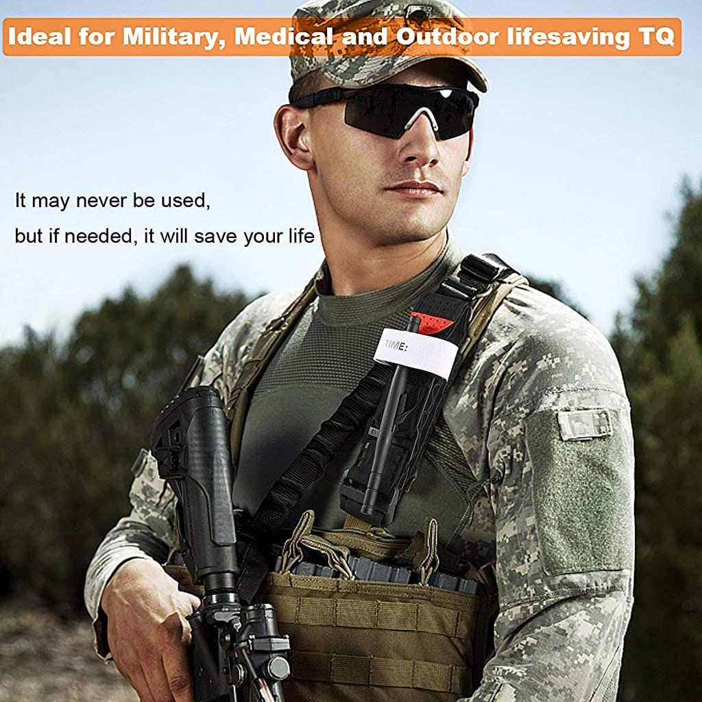Proberos Military Tourniquet for Outdoors Camping Survival, Adjustable Emergency Tourniquets, One-Handed Tourniquet, Quick Release Tourniquet with Buckle, First Aid Equipments