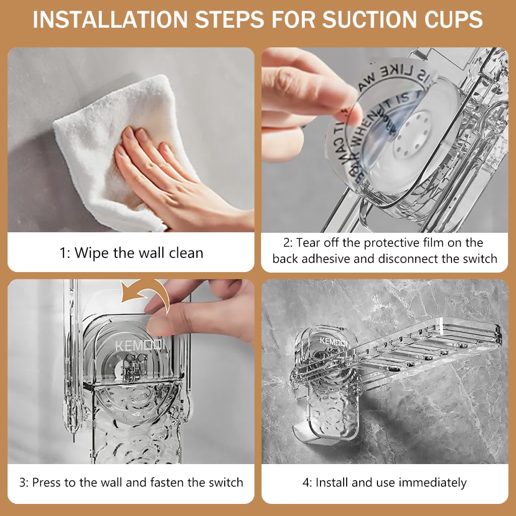 Supvox Travel Hanger Rack Suction Cup Hanging Rack for Clothes Hanger Multi-hole Indoor Wall Mount Rack Multifunctional Folding Hanging Rack for Bathroom, Kitchen, Travel
